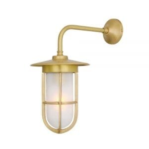 Lena IP65 Well Glass Wall Light | Bathroom or Outside Brass Bathroom Wall Sconces Great Lighting UK Ltd